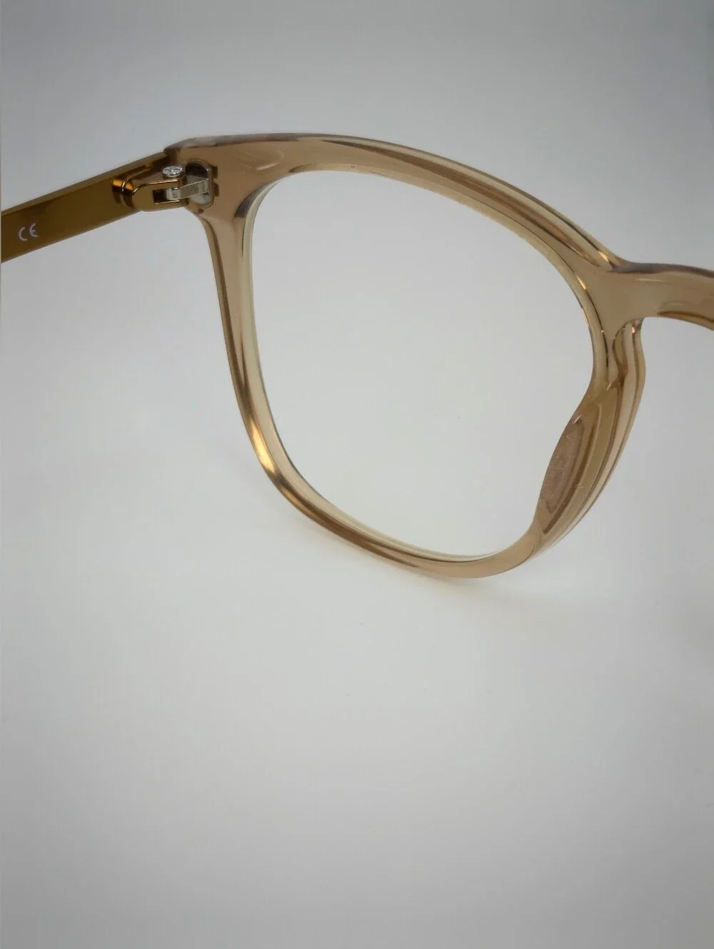 Vinyl. Transparent Brown Round Optical Glasses - Classic Clear Frame